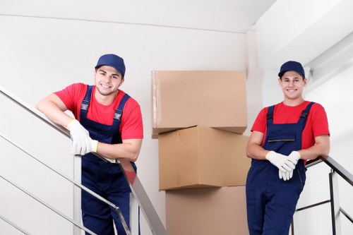 PPE equipment used by removal van workers