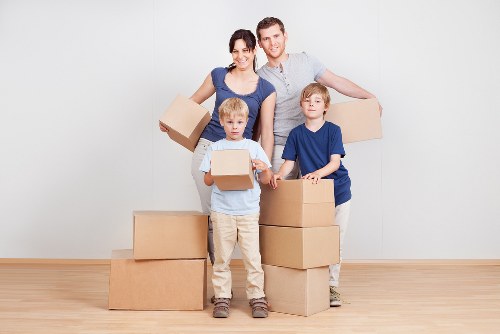 Packing and boxes supplies arranged for a move in Merton