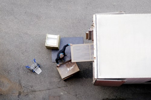 Transport vehicle used for a compliant removal and waste collection service