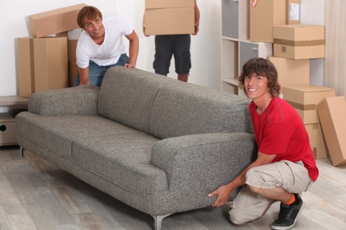 Supervised removal van loading with secure cargo