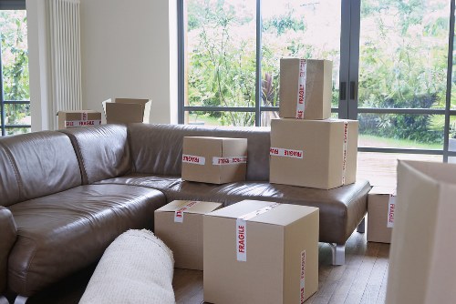 Van loaded for student removals in Merton neighborhood