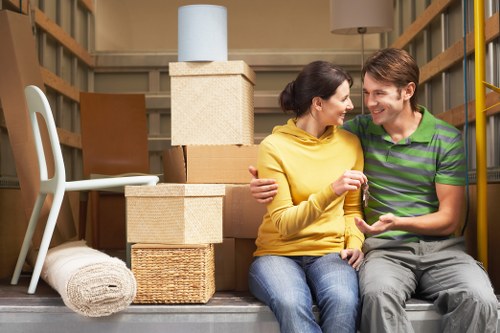 Organised unpacking service helping a family settle into a new home